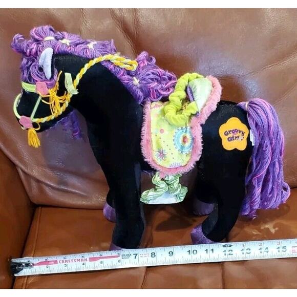 2006 Manhattan Toy 13 Inch Black Groovy Girls Horse Midnight Star Poseable - Picture 9 of 10